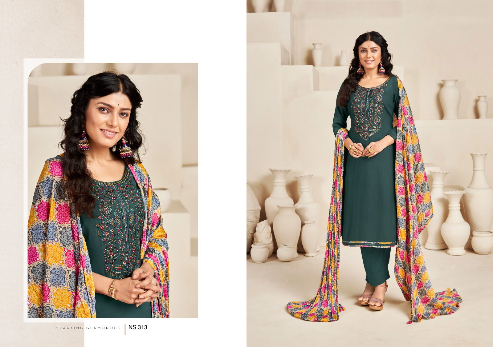 Levisha Nivisha Vol 5 Embroidery Dress Material Catalog
